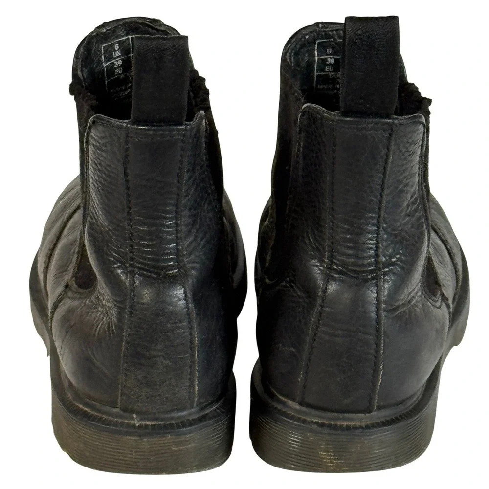 Dr Martens 2976 Chelsea Boots Black Leather Pull On Womens 8 Mens 7 EU 39 - Picture 4 of 11